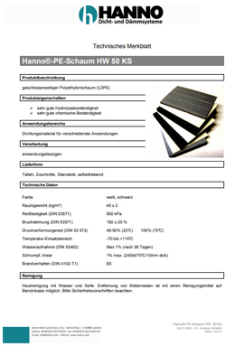 PE-Schaum HW 50 KS